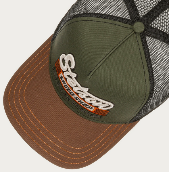 Stetson Speed Shop Trucker Cap (Olive/Black)