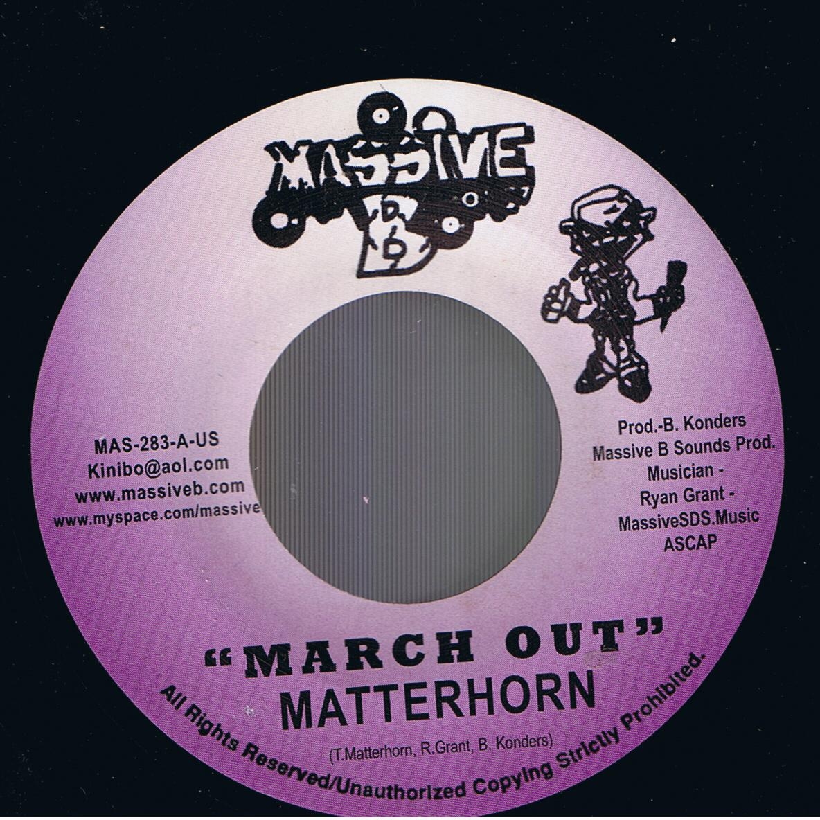 Tony Matterhorn - March Out / Version (7") 