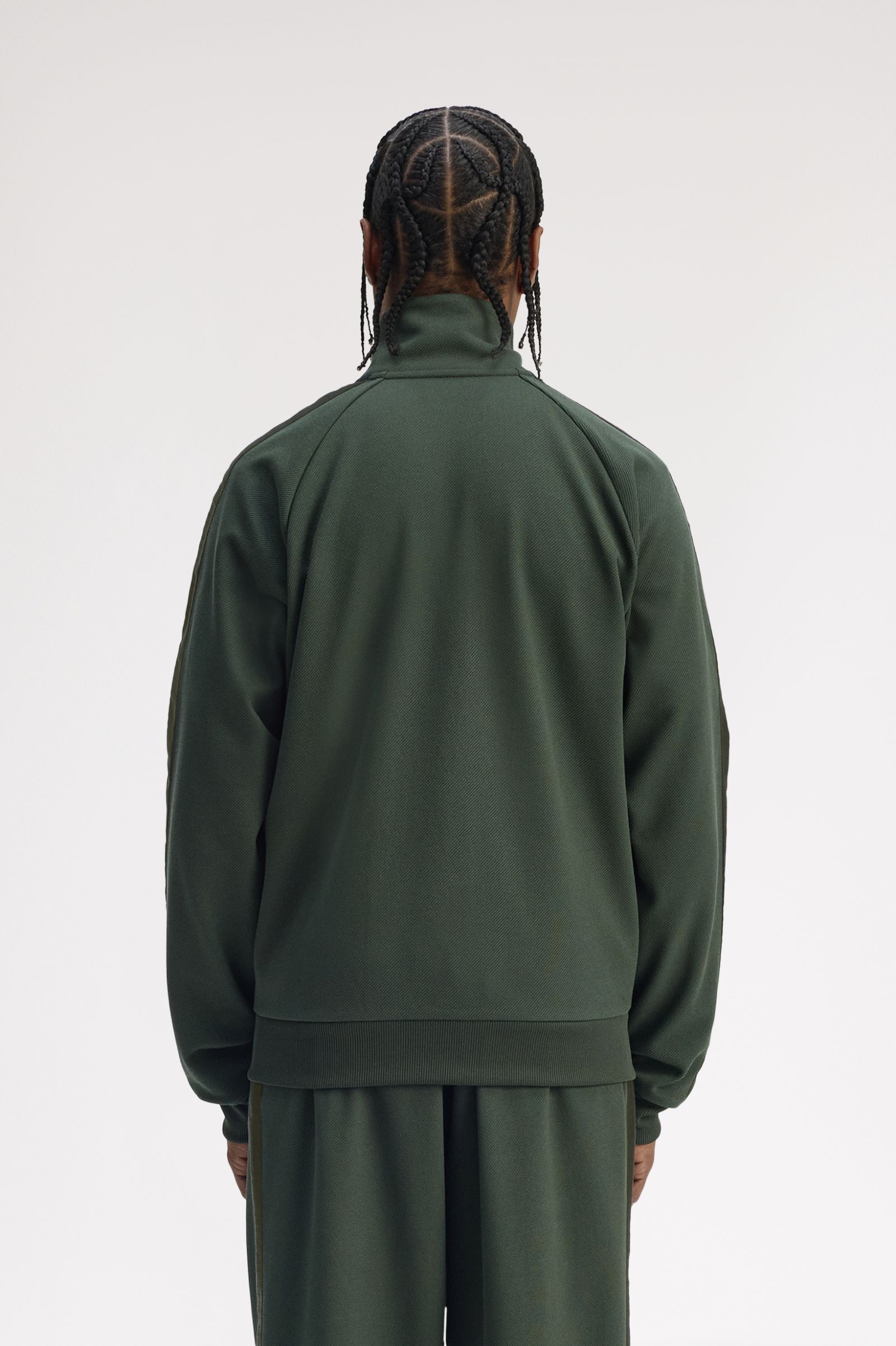 Fred Perry Dash Taped Track Jacket (Court Green)