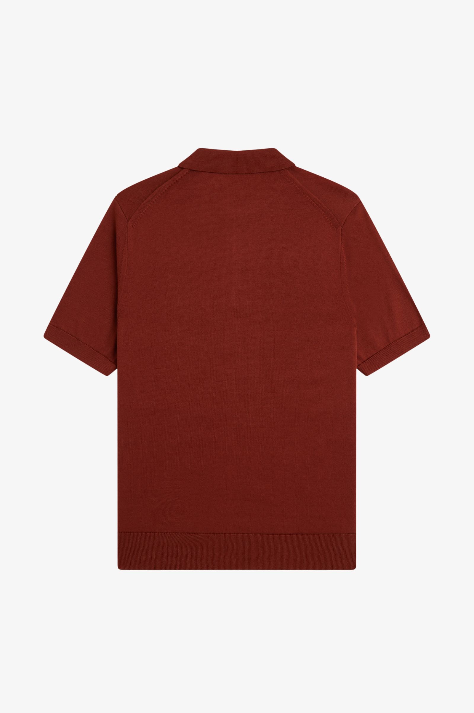 Fred Perry Cotton Knitted Shirt (Brandy) 