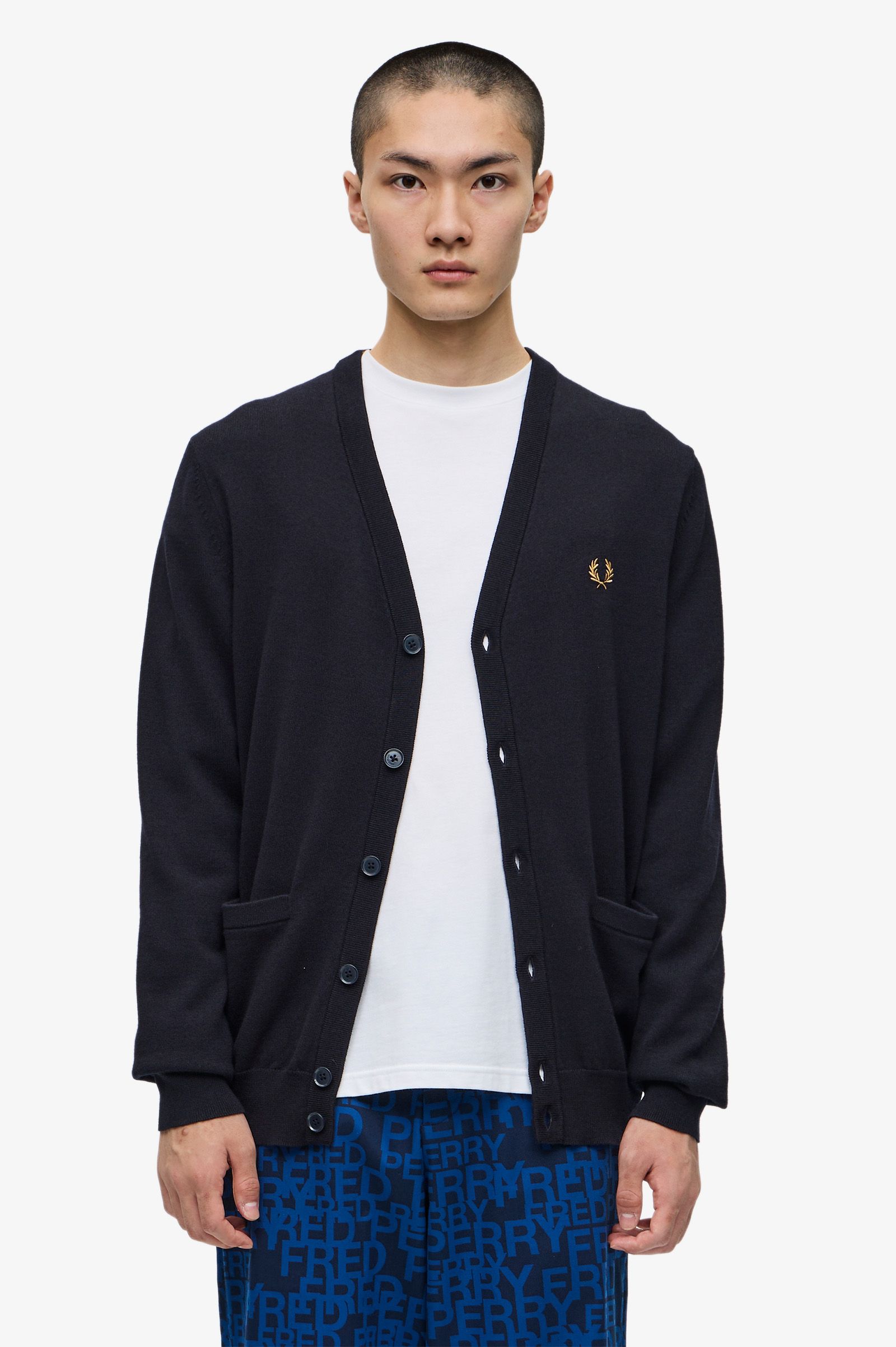Fred Perry Classic Cardigan in Black
