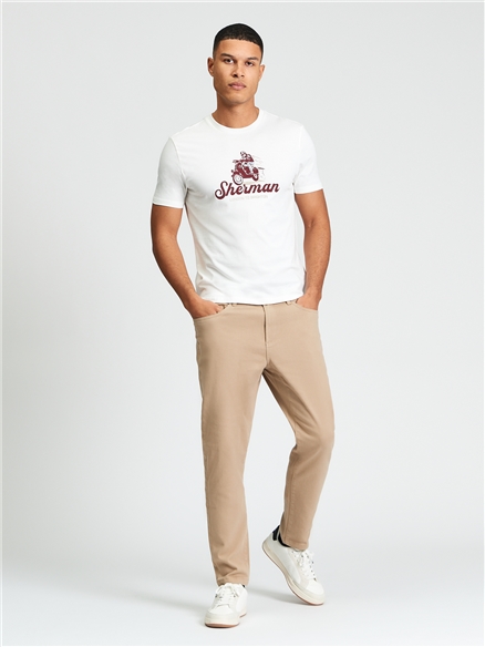 Ben Sherman Short Sleeve Race Day T-Shirt (Ivory)