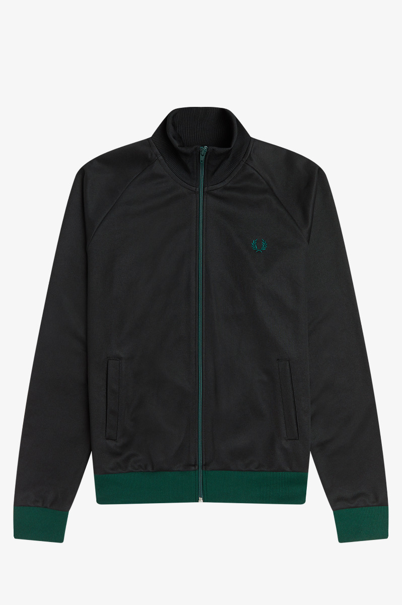 Fred Perry Contrast Trim Track Jacket J2552 Black-XXL