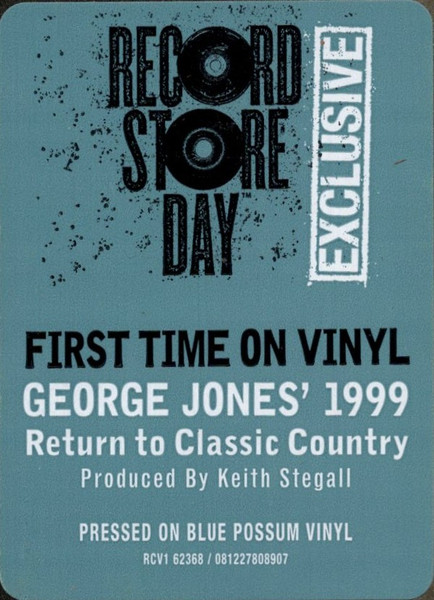 George Jones  – Cold Hard Truth  (LP) RSD 26 
