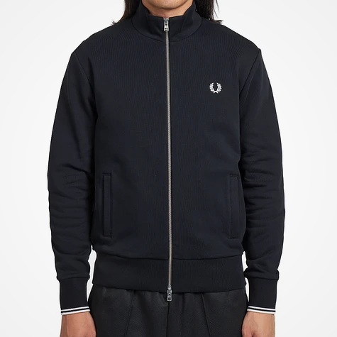 Fred Perry Zip Through Sweatshirt (Black)