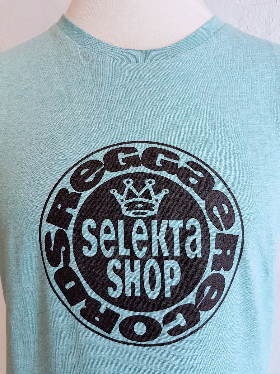 Selekta Black Logo T-Shirt Heather Turquoise-S