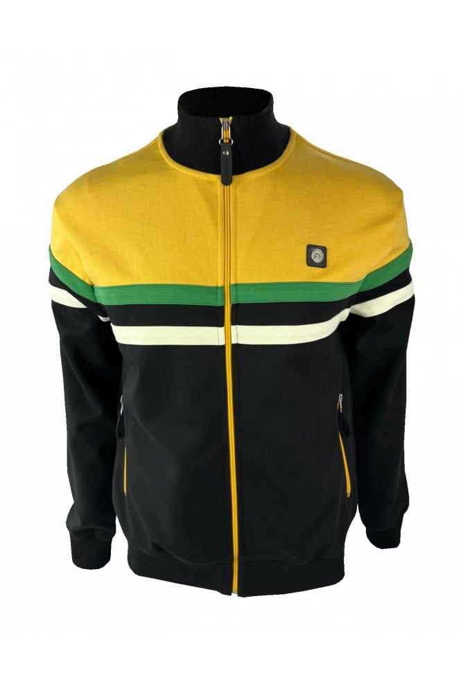 Trojan Panel Stripe Track Top (Black) TR/9000