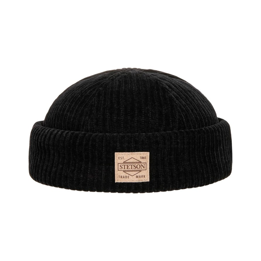 Stetson Jersey Cord Docker Hat (Black)
