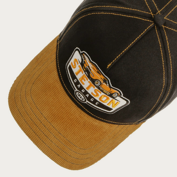 Stetson Cord Peak Garage Cap (Black/Yellow)