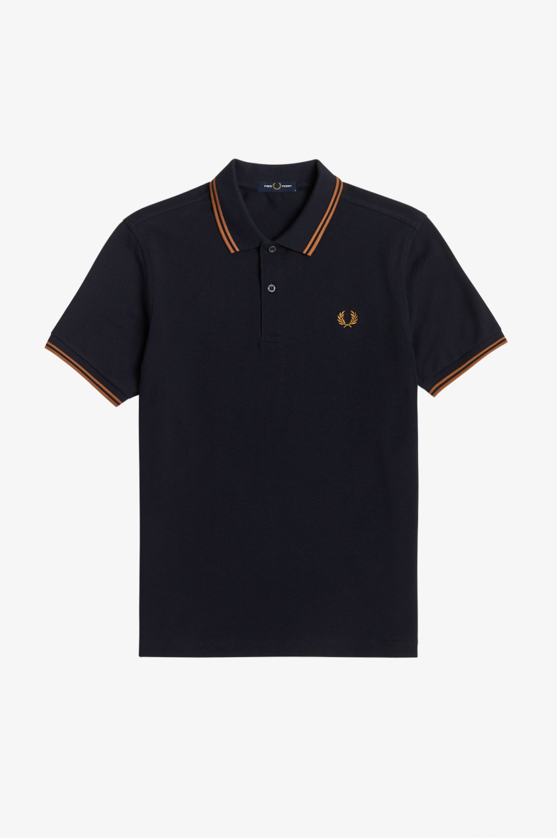 Fred Perry Poloshirt Navy/Dark Caramel M68-S