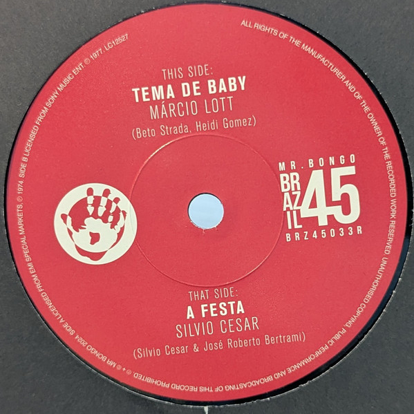 Marcio Lott / Silvio Cesar – Tema De Baby / A Festa (7")