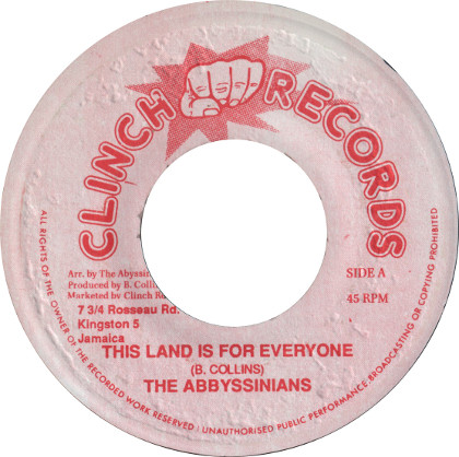 The Abyssinians - This Land Is For Everyone / Version (7")