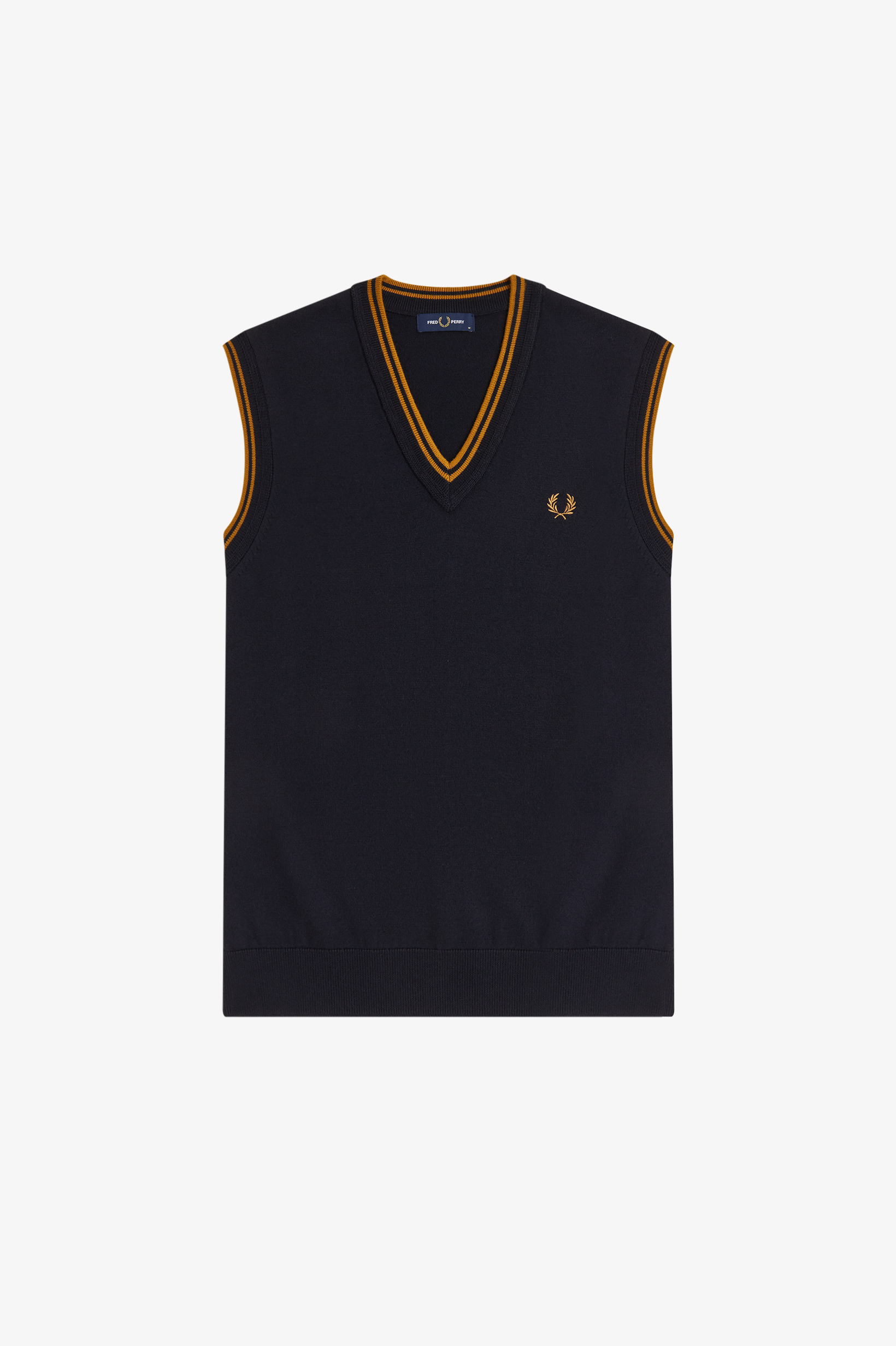 Fred Perry Tipped V-Neck Tank (Navy)