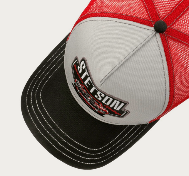 Stetson Garage American Heritage Trucker Cap (Grey/Red)