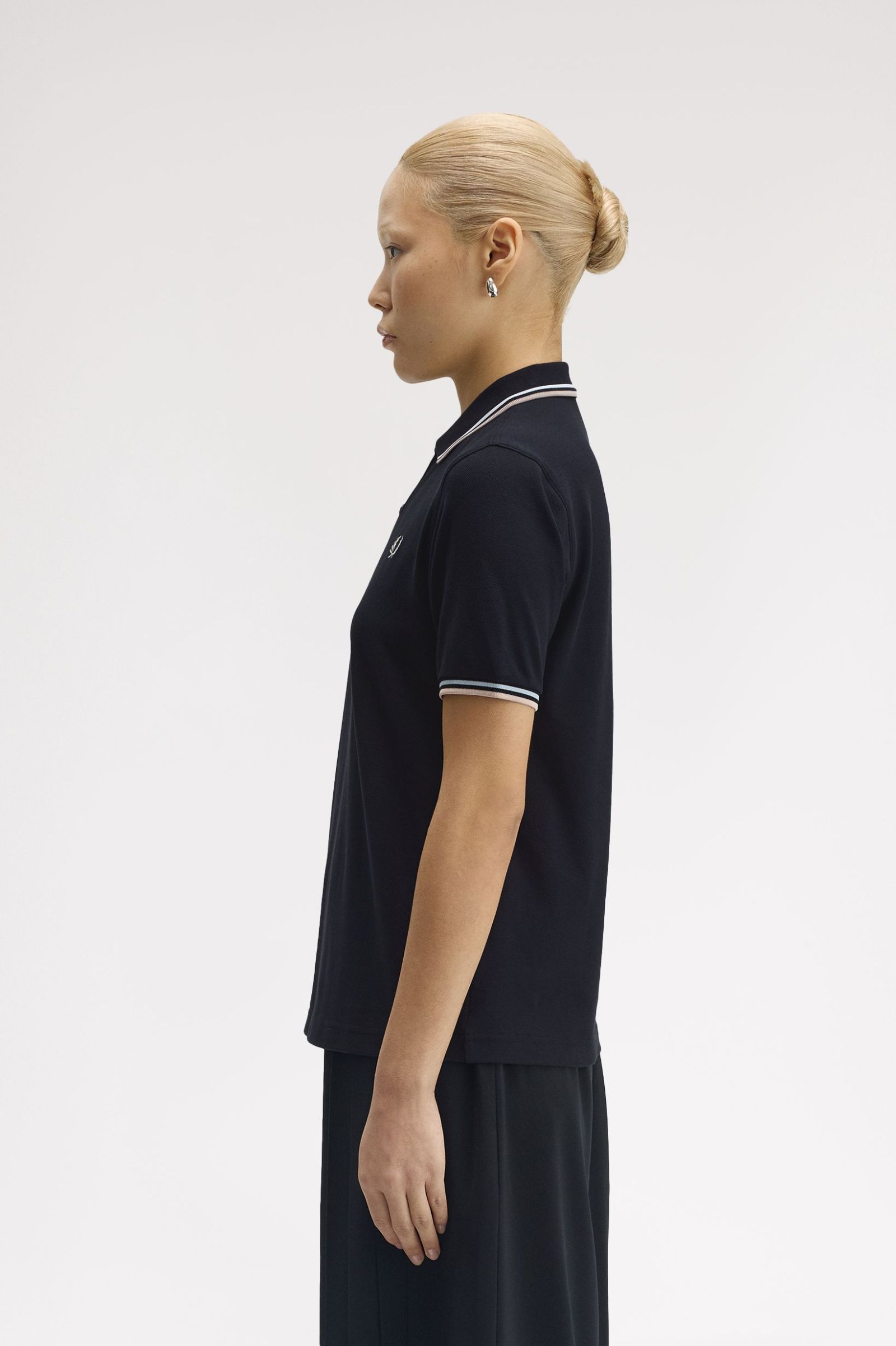 Fred Perry Twin Tipped Polo Shirt (Navy/Light Ice/Warm Oat)