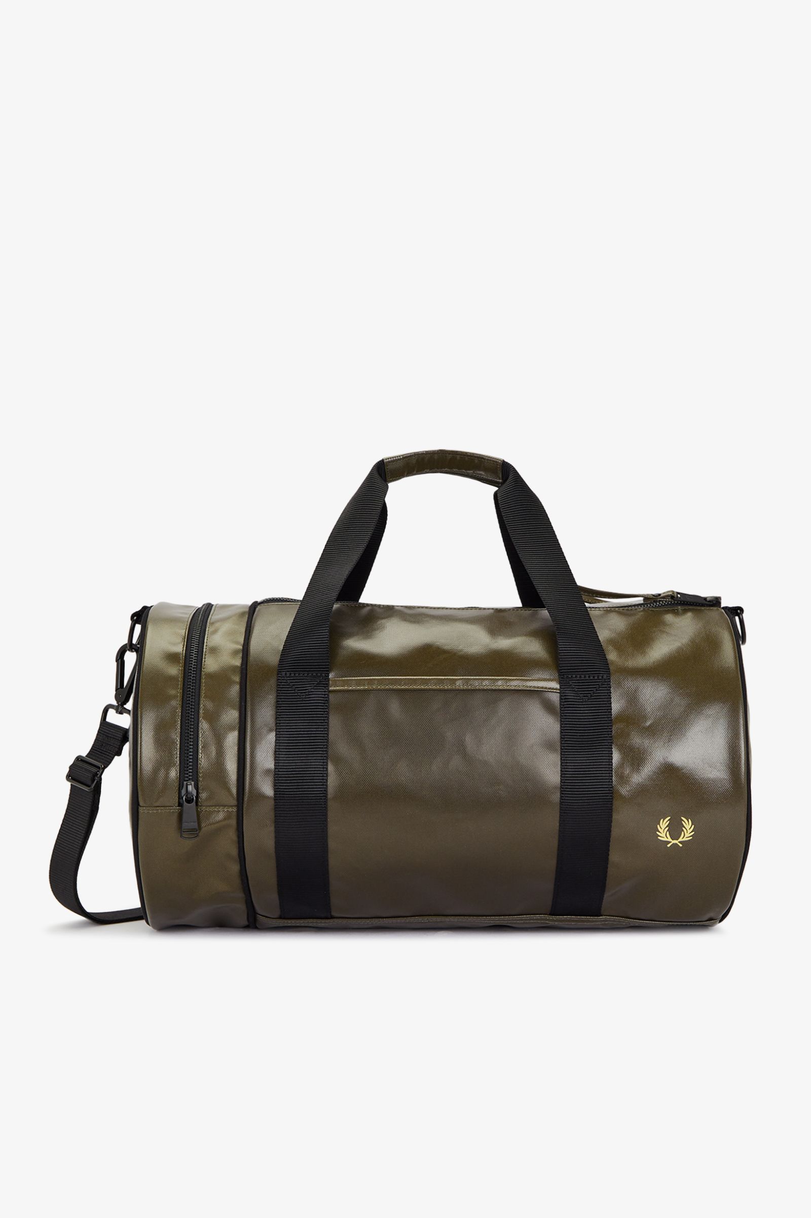 Fred Perry Tonal Barrel Bag in Uniform Green 