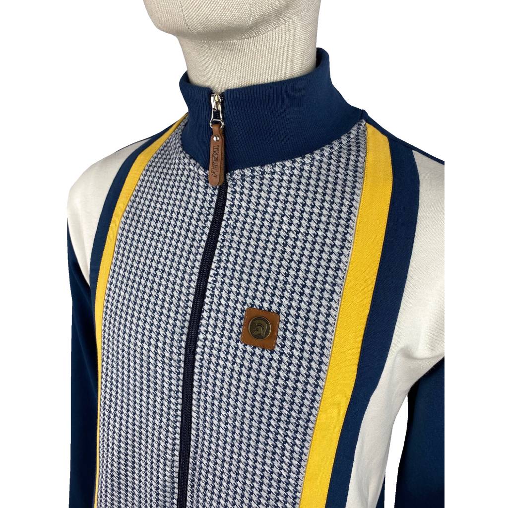 Trojan Cardigan Houndstooth Navy TR/8601-M