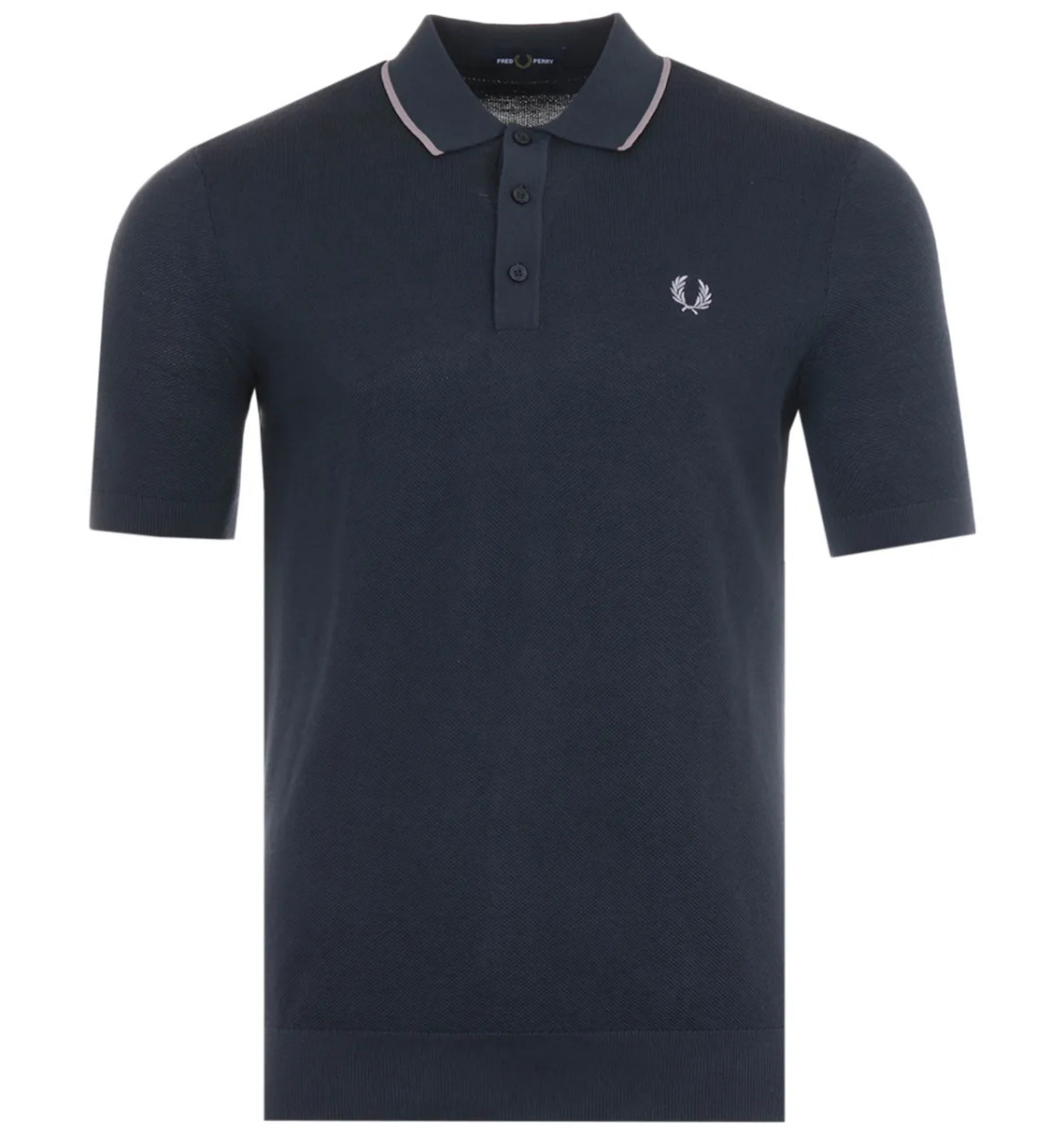 Fred Perry Tipped Knitted Polo Shirt K9560 Dark Airforce