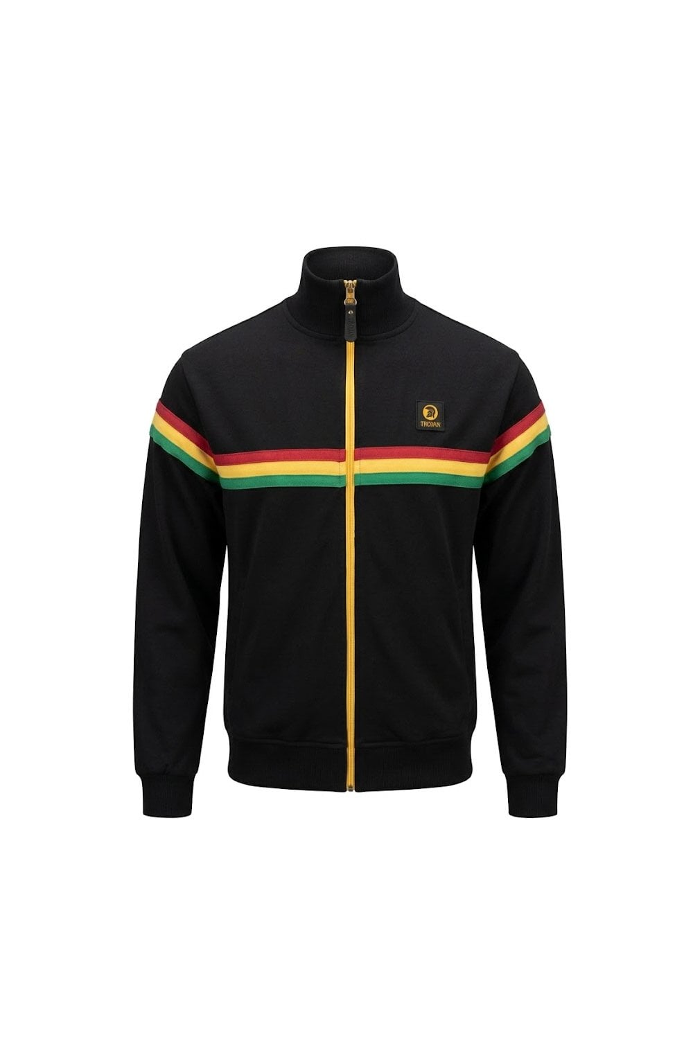 Trojan Retro Stripe Track Top (Black)
