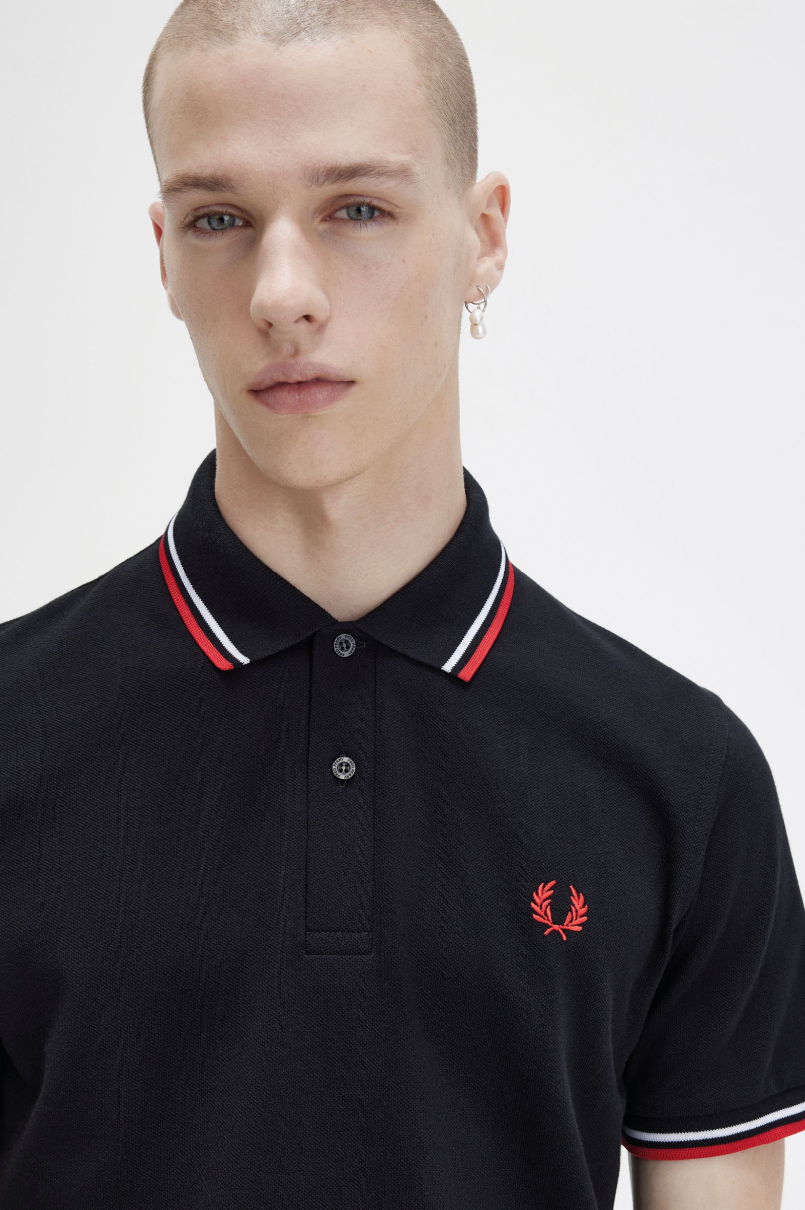 Fred Perry Made in England M12 (Black/White/Red)