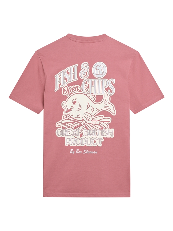 Ben Sherman Fish And Chips T-Shirt (Raspberry)