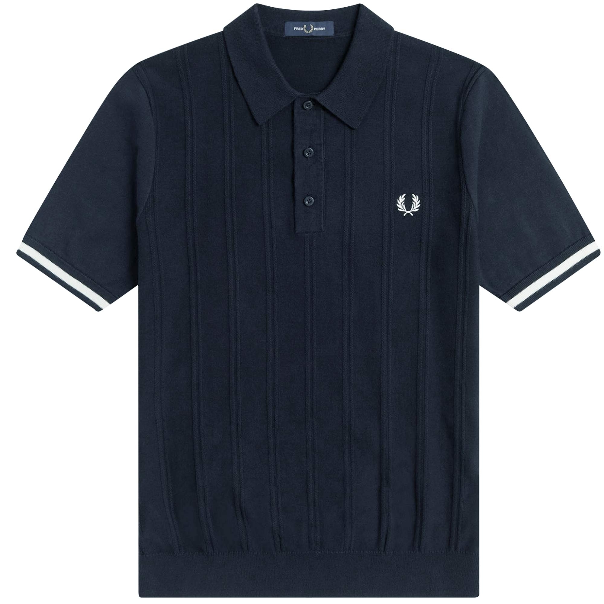 Fred Perry Tipping Texture Shirt in Shaded Navy