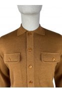 Trojan Button Through Pocket Cardi (Tan) TR/9010