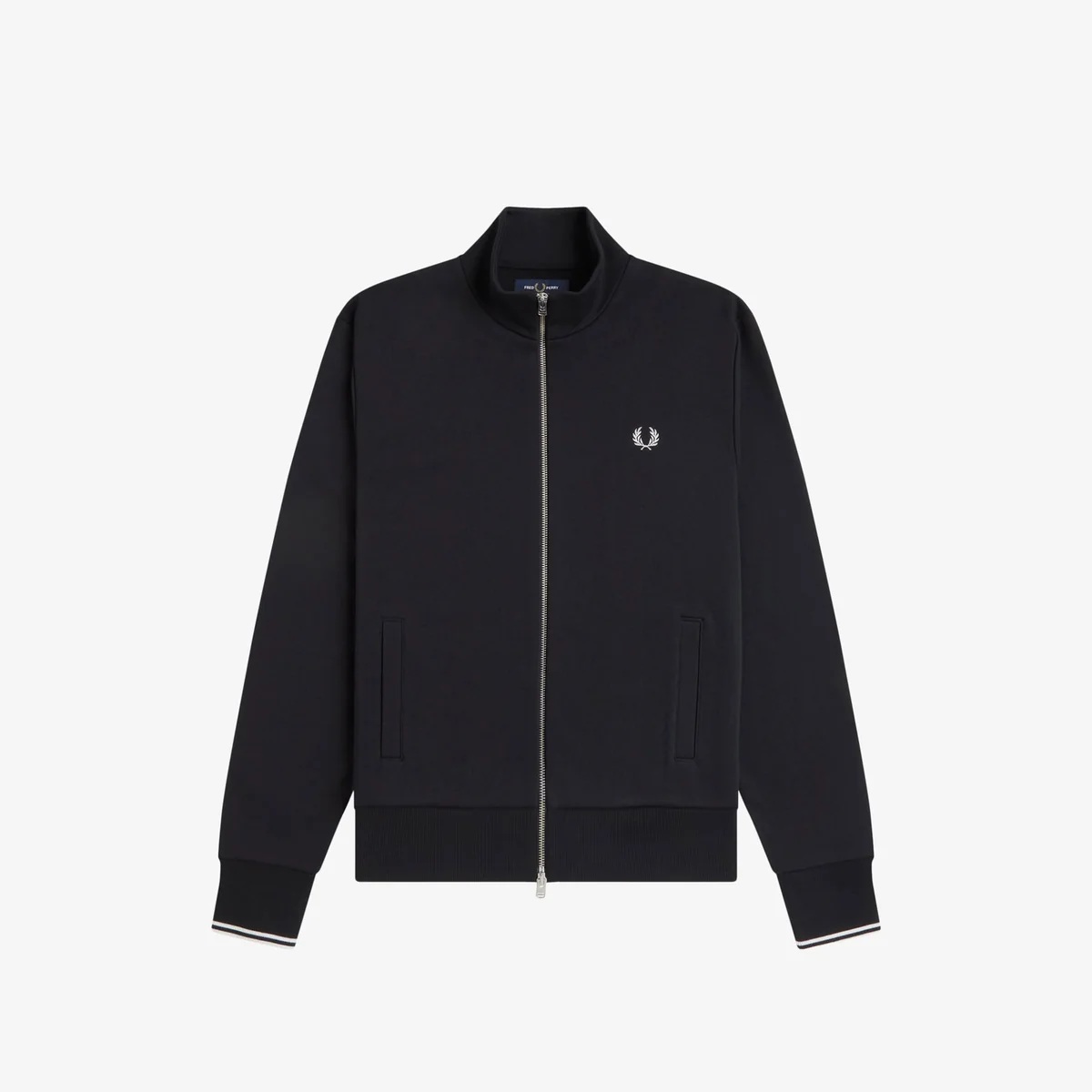 Fred Perry Zip Through Sweatshirt (Black)
