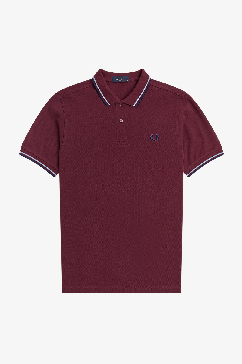 Fred Perry Twin Tipped Polo Shirt M3600 Aubergine
