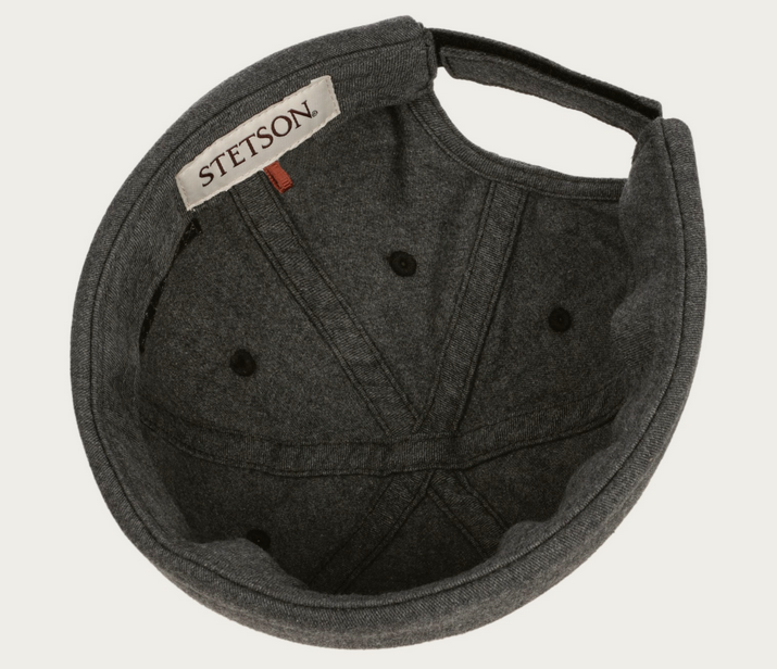 Stetson Cotton Melange Docker Hat in Anthracite