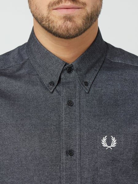Fred Perry Hemd Brushed Oxford Black M9605-M