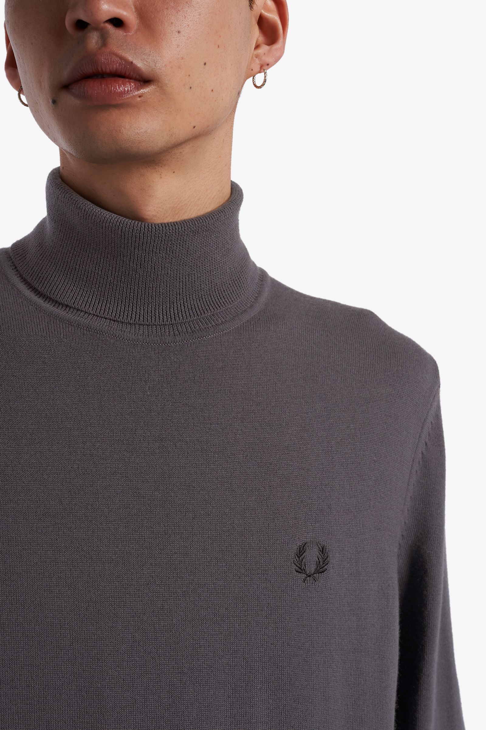 Fred Perry Rollkragenpullover Dunkelgrau