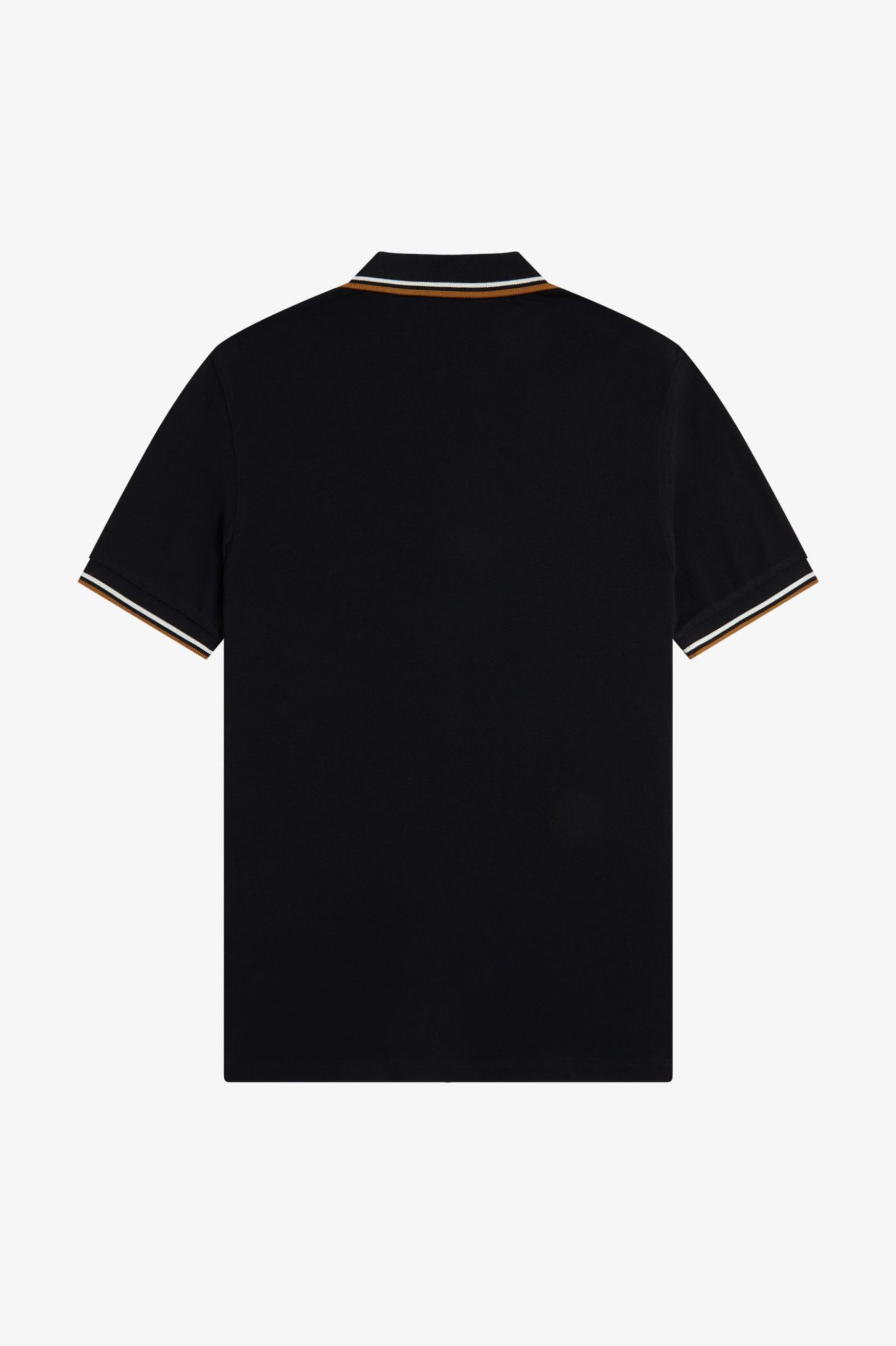 Fred Perry Twin Tipped Polo Shirt (Black/Ecru/Dark Caramel)