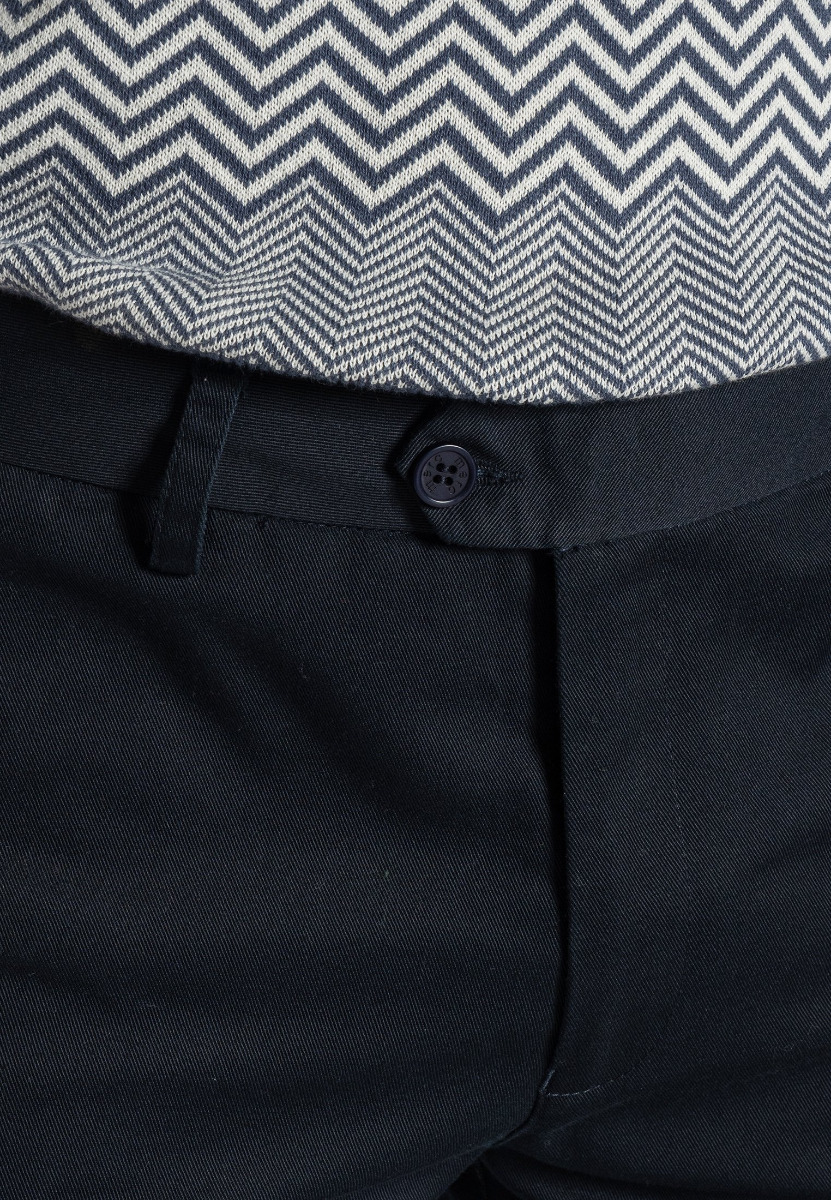 Merc Winston Sta Press Trousers Navy