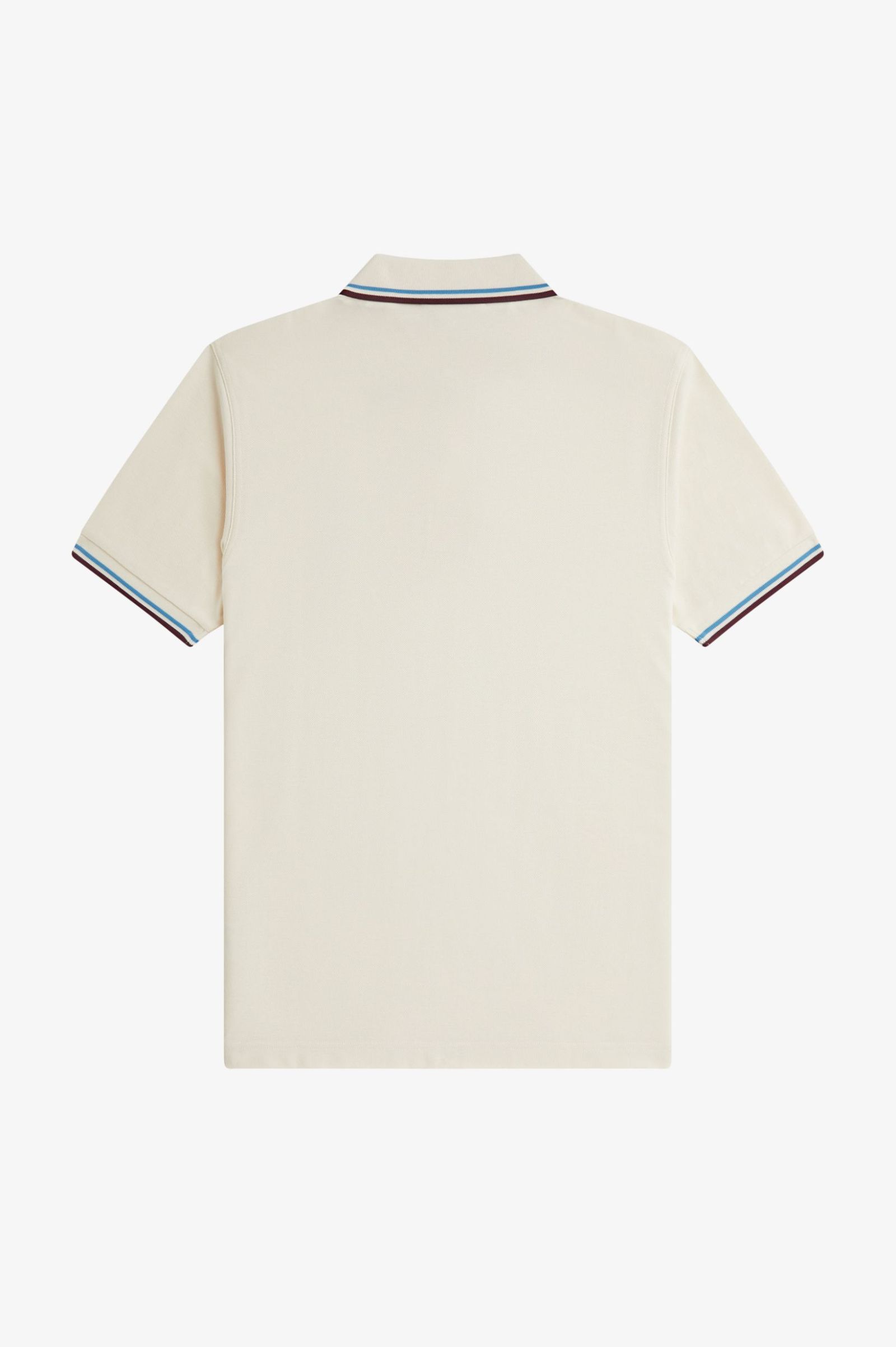 Fred Perry Twin Tipped Shirt (Ecru/Court Blue/Oxblood)