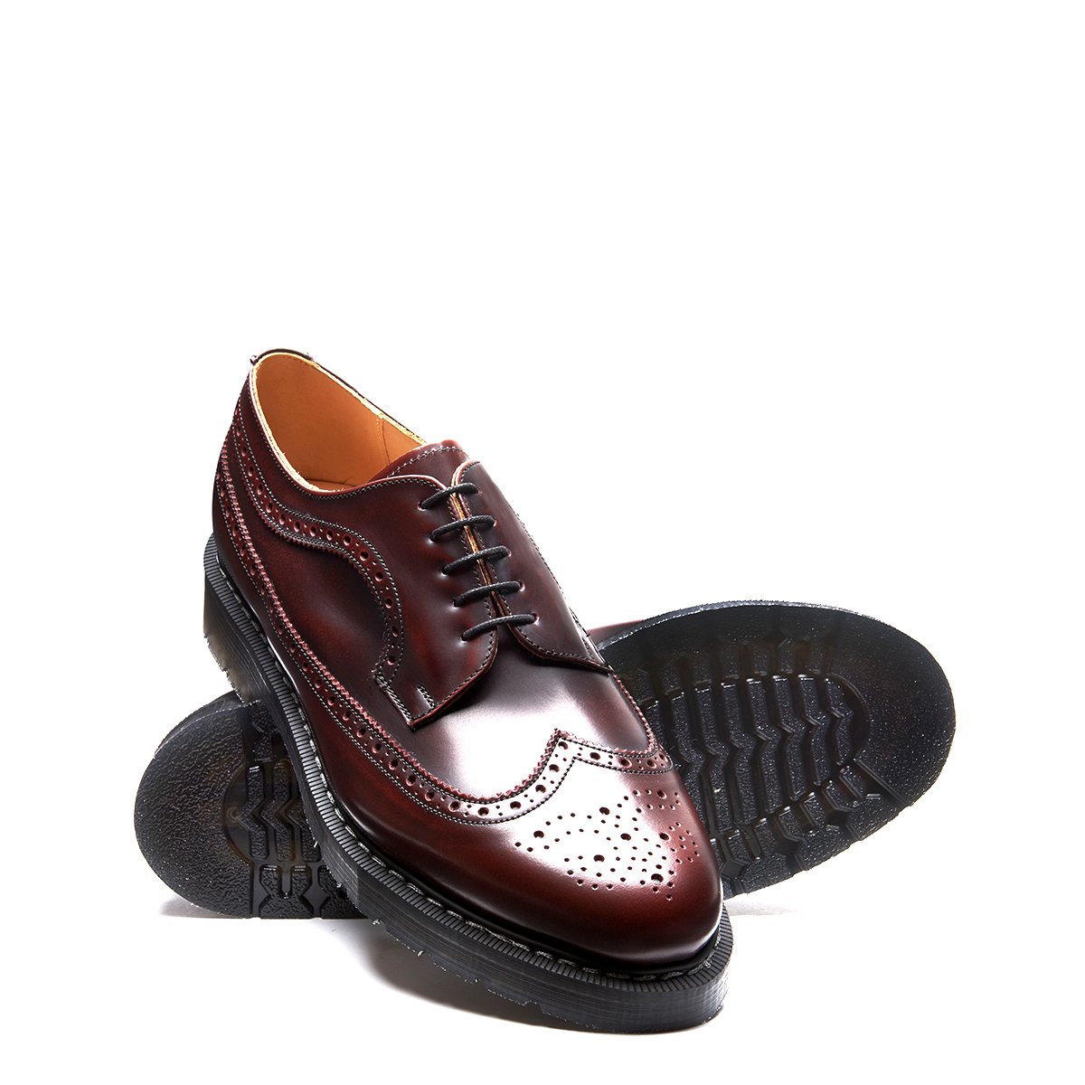 Solovair American Brogue Shoe Burgundy Rub-Off-UK 11 / EU 46