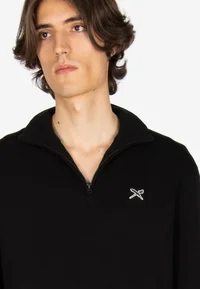 Iriedaily Heavy Flag Knit Troyer (Black)