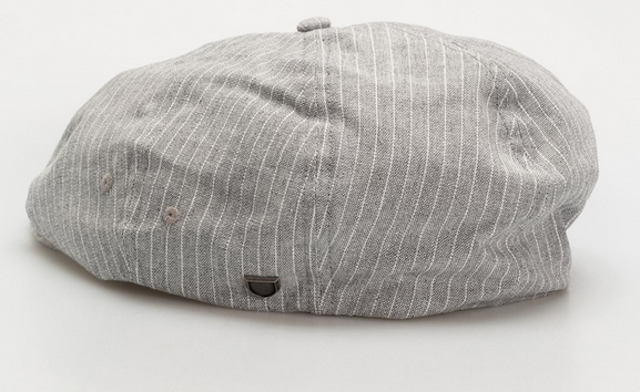 Brixton Brood LW Snap Cap Schirmmütze in Grau Weiß Gestreift 