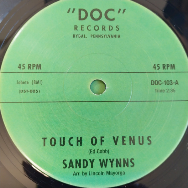 Paris / Sandy Wynns – Sleepless Nights / A Touch Of Venus  (7")  