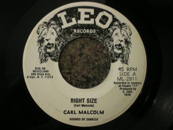 Carl Malcolm - Right Size / Version (7")