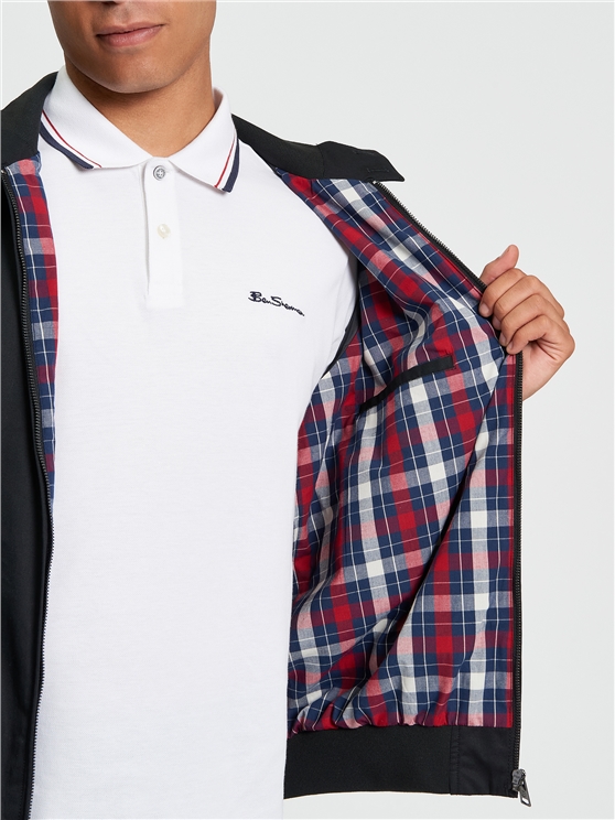 Ben Sherman  Classic Harrington Jacke in Black 
