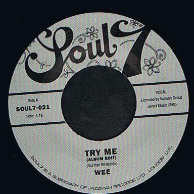 Wee - Try Me / You Can Fly On My Aeroplane (7")