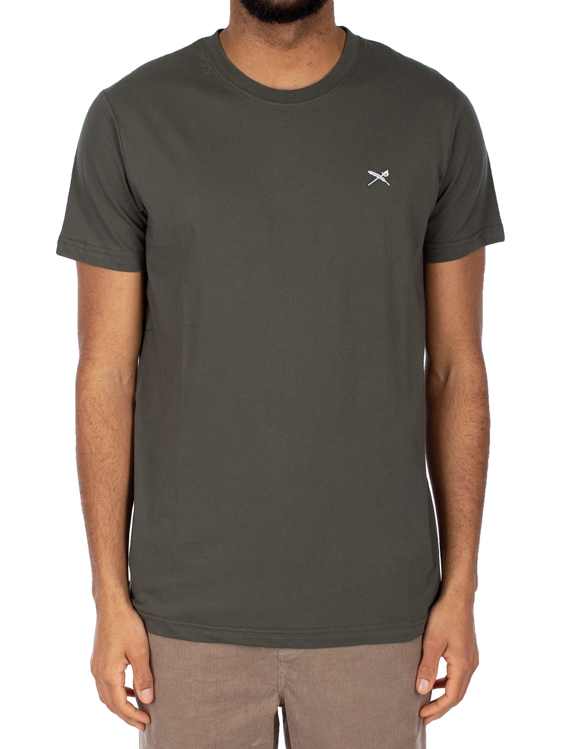 Iriedaily Mini Flag Emb 2 Tee in Night Olive