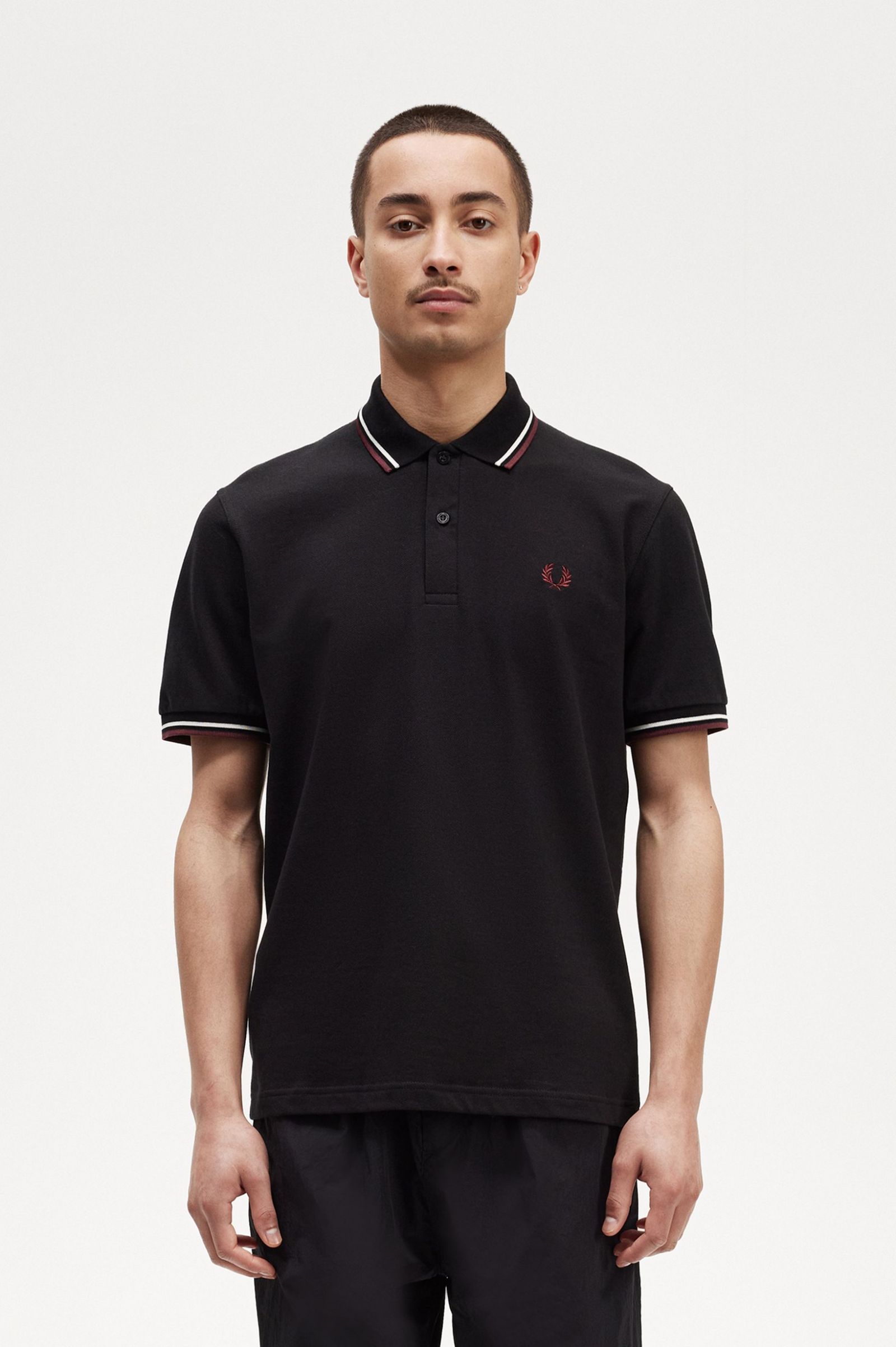 Fred Perry Twin Tipped Shirt in Black