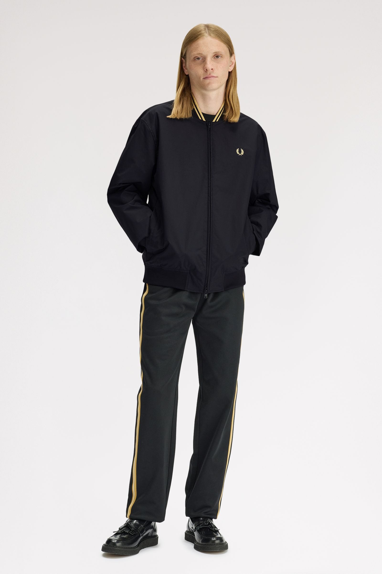 Fred Perry Brentham Bomber Jacket (Black)