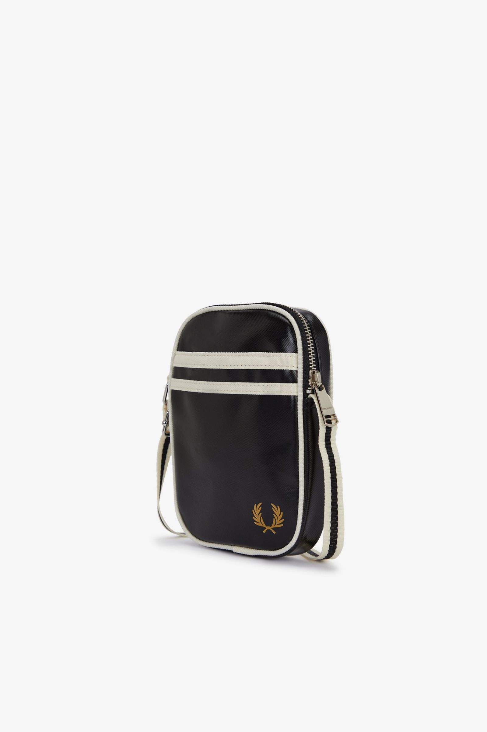Fred Perry Classic Small Side Bag in Black/Ecru