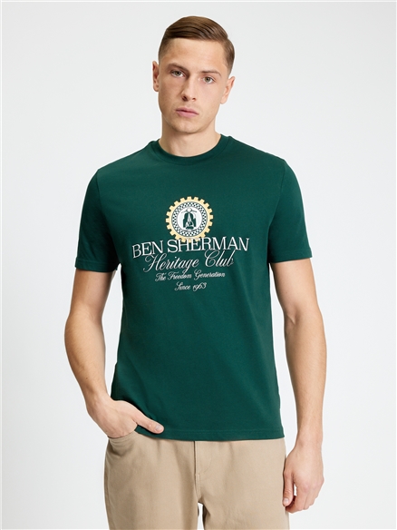 Ben Sherman Short Sleeve Heritage Club T-Shirt (Forest)