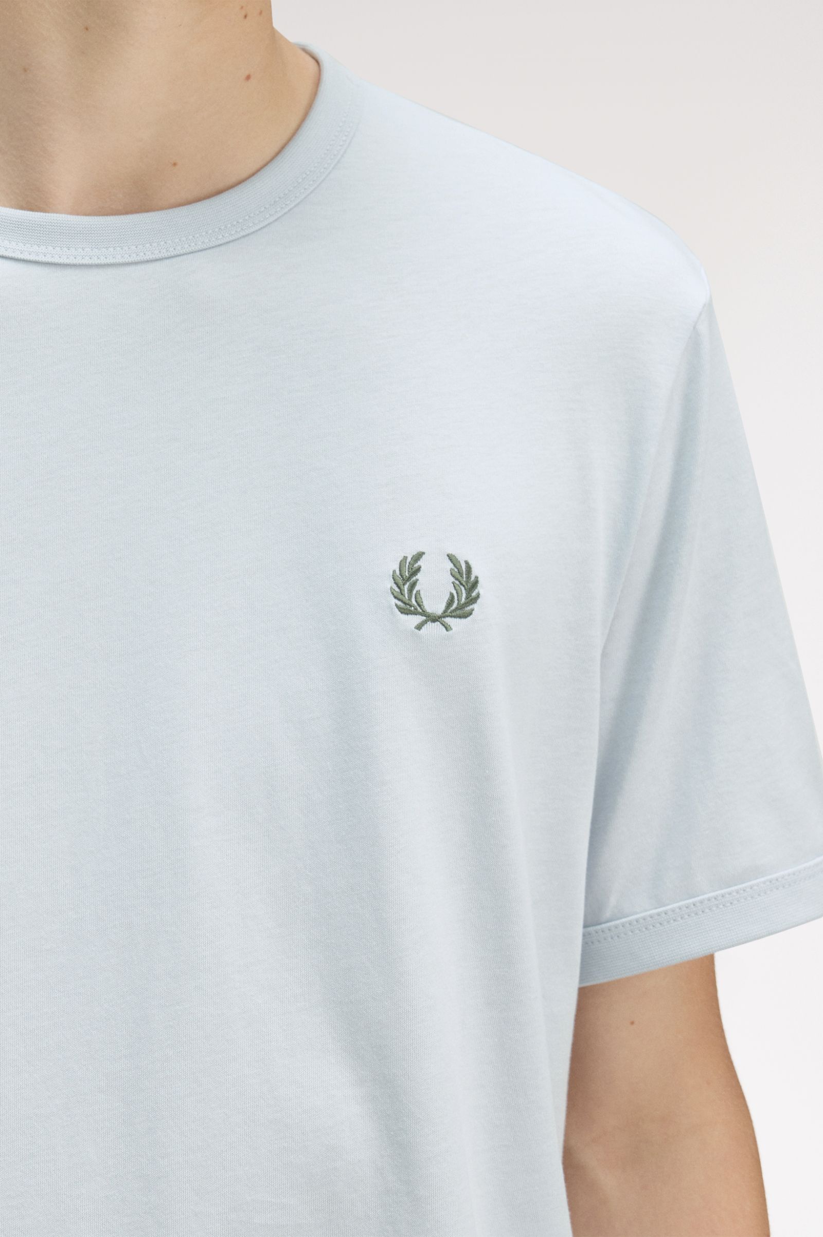 Fred Perry Ringer T-Shirt (Dusky Blue)