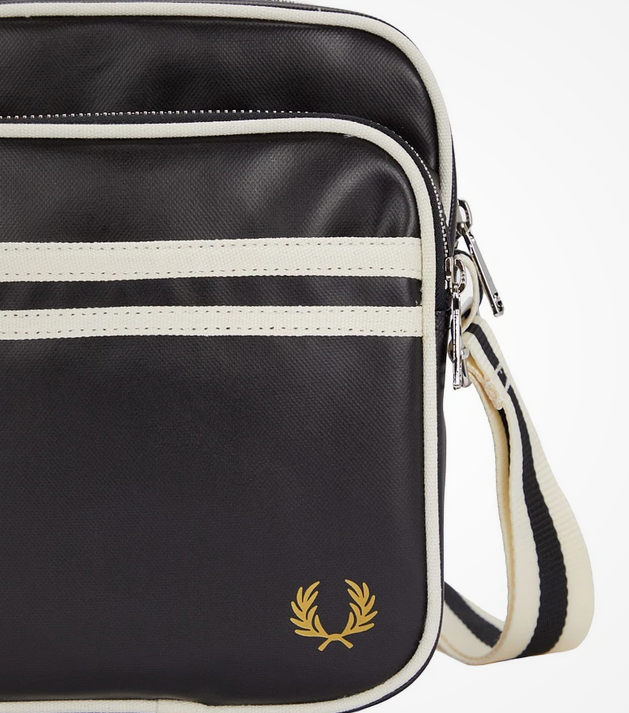 Fred Perry Classic Side Bag in Black/Ecru