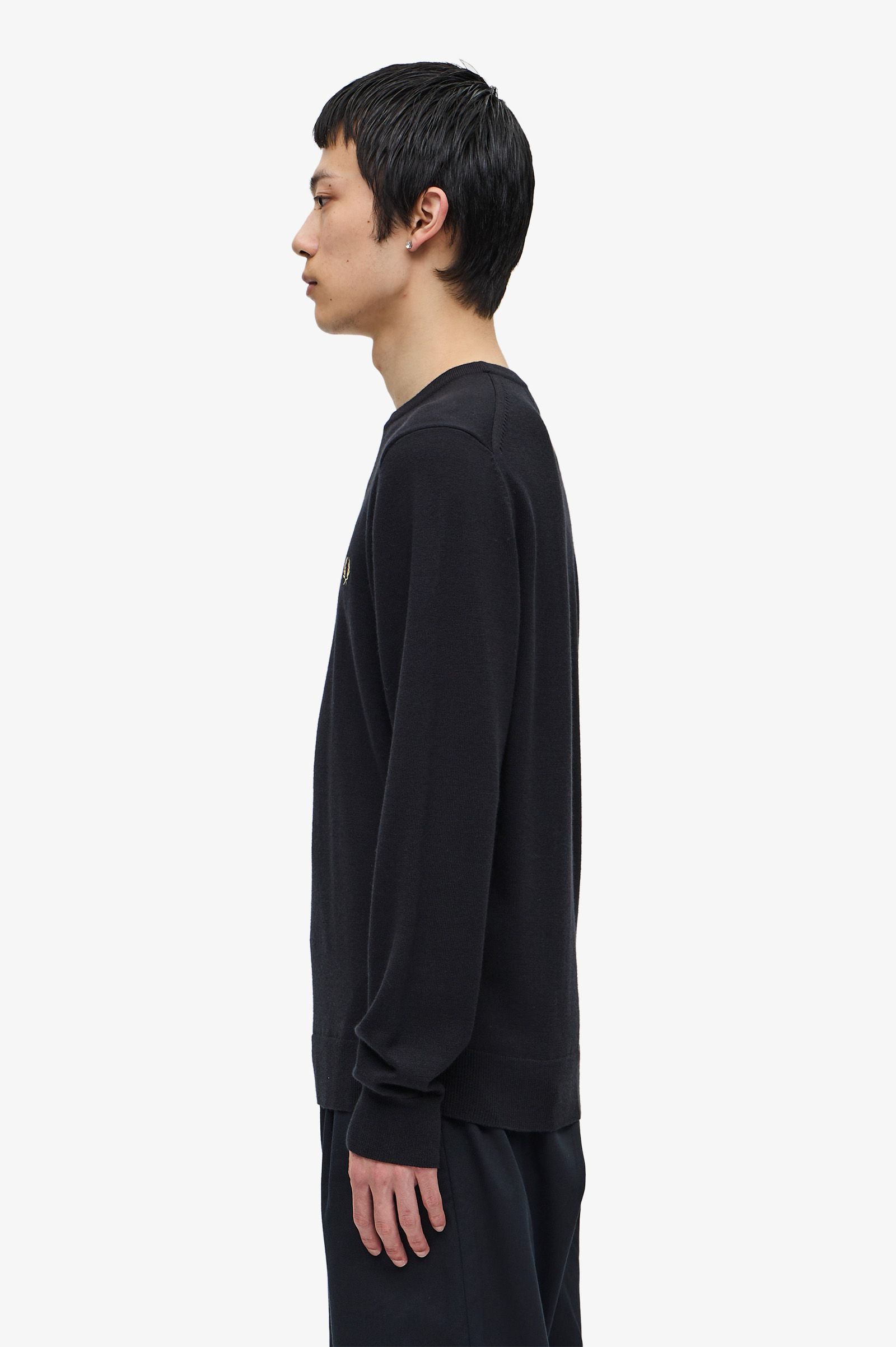 Fred Perry Classic Crew Neck Jumper Black